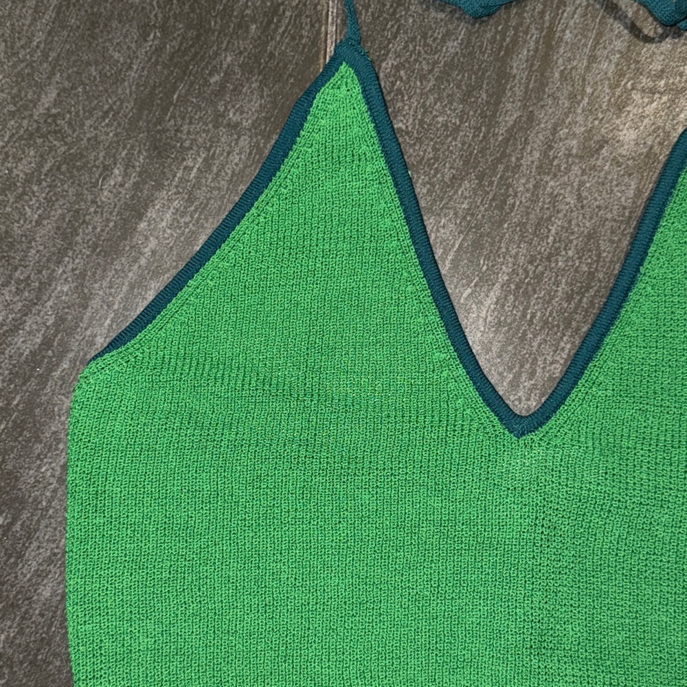 Free People Out and About Green Solid Halter Top - Picture 4 of 12